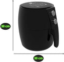 Fritadeira Elétrica Air Fryer Unitermi, 4,8L, Preta, 1500W, 220V, Controle de Temperatura até 200°C