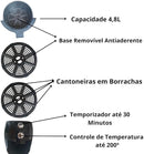 Fritadeira Elétrica Air Fryer Unitermi, 4,8L, Preta, 1500W, 220V, Controle de Temperatura até 200°C