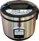 Panela de arroz elétrica 6 xícaras Legumes Multifuncional com Cesto Colher Copo Medidor Unitermi (INOX)