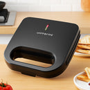 Sanduicheira Elétrica Preta 750W Potência Antiaderente Alça Isotérmica Trava de segurança Unitermi (PRETO)