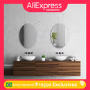 16.5x10.6 Acrylic Unbreakable Oval Wall Mirror in Unframed Light Decorative Bathroom Bedroom Living Room Kitchen