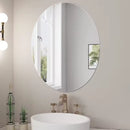 16.5x10.6 Acrylic Unbreakable Oval Wall Mirror in Unframed Light Decorative Bathroom Bedroom Living Room Kitchen