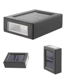 Lâmpada solar LED fina com 2 focos de luz quente para parede, IP65 - Loja Neverdie