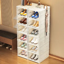 Shackle Organizer Foldable-Transparent, Stackable and Anti-Dust Footwear Rack