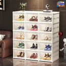 Shackle Organizer Foldable-Transparent, Stackable and Anti-Dust Footwear Rack