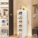 Shackle Organizer Foldable-Transparent, Stackable and Anti-Dust Footwear Rack