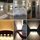 Arandela de Parede 4/6/8/10W – Luminária Externa à Prova d'Água 220V em Alumínio para Jardim – IP65