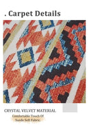 Tapete antiderrapante de veludo cristal boêmio VIKAMA para sala de estar, quarto, tapetes grandes, tapetes para sofá, escritório, decoração de casa.