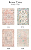 American Retro Carpets for Living Room Soft Fluffy Bedroom Decor Bedside Carpet Home Washable Rug Thicken Plush Lounge Floor Mat