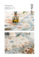 American Retro Carpets for Living Room Soft Fluffy Bedroom Decor Bedside Carpet Home Washable Rug Thicken Plush Lounge Floor Mat