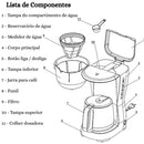 Cafeteira Elétrica 1,2 L 30 Xícaras Compacta Unitermiv